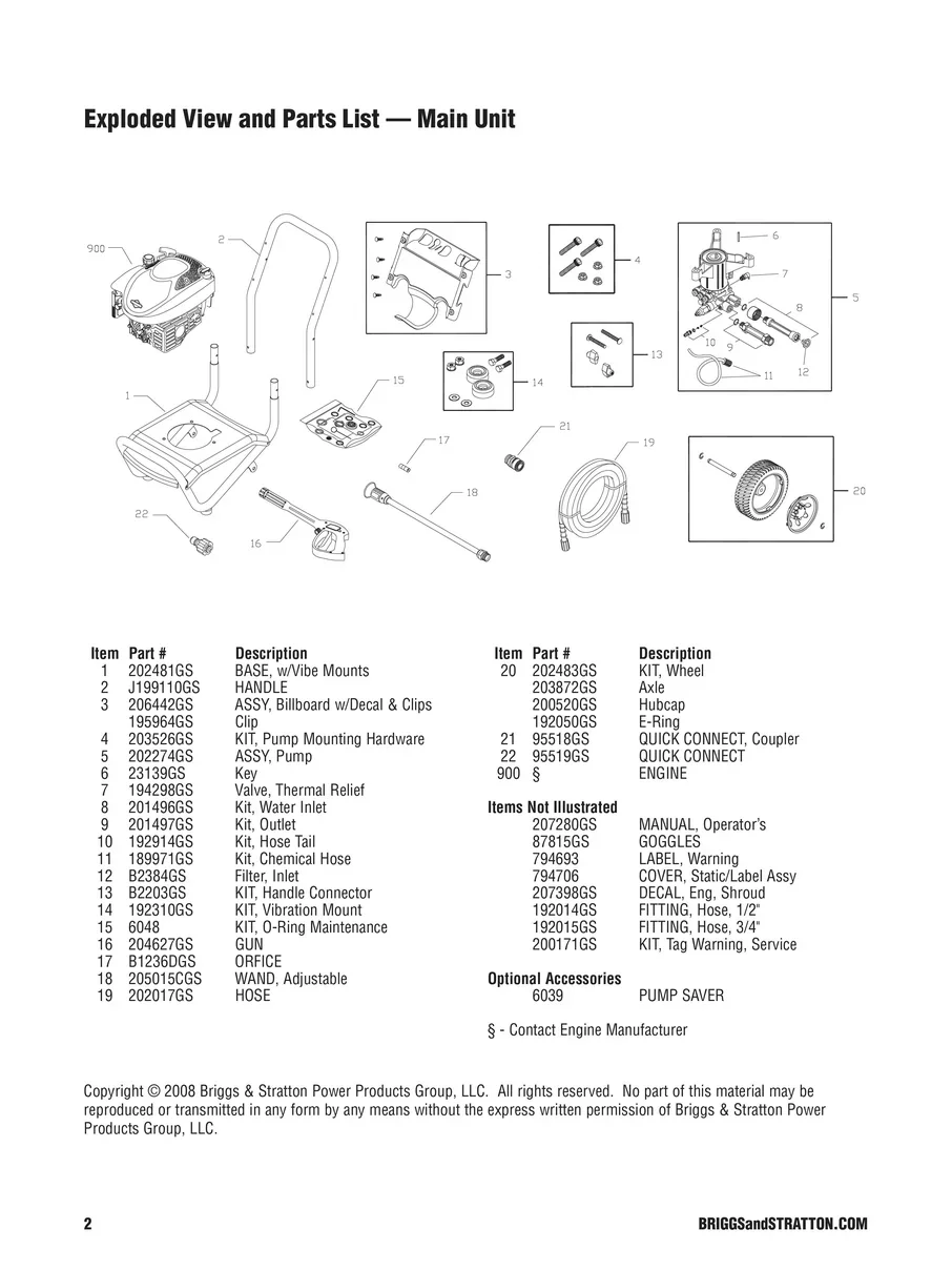 BRIGGS AND STRATTON, 020378, IPL.2